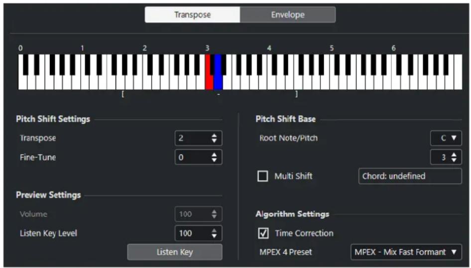 STEINBERG Nuendo 11 - Correction de hauteur - 1