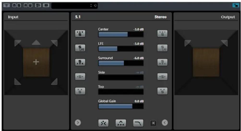 STEINBERG Nuendo 11 - Interface du plug-in MixConvert V6 - 2