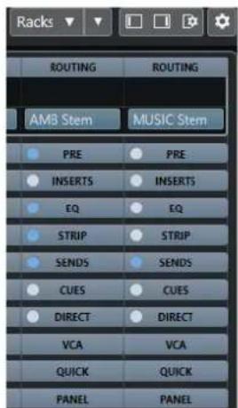 STEINBERG Nuendo 11 - Racks de voie - 1