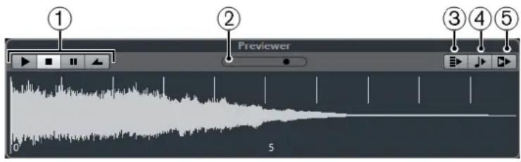 STEINBERG Nuendo 11 - Pré-écoute de fichiers audio - 1