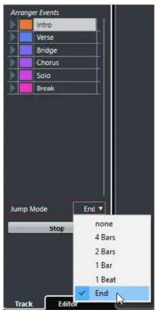 STEINBERG Nuendo 11 - Options du mode Jump - 1
