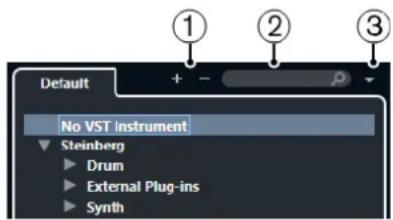 STEINBERG Nuendo 11 - Sélecteur d'instrument VST - 1