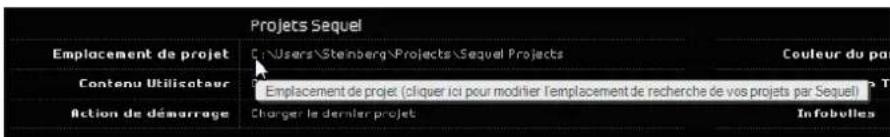 STEINBERG Sequel 3 - Configuration du dossier d'enregistrement - 1
