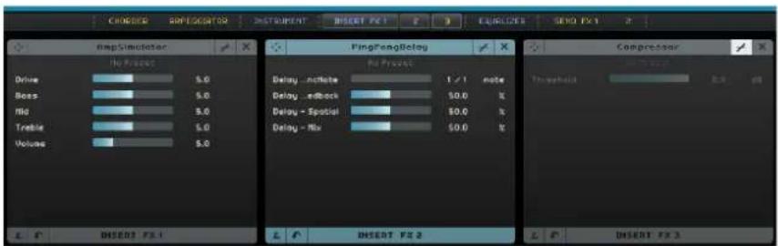 STEINBERG Sequel 3 - Panneau des effets d'insert - 1