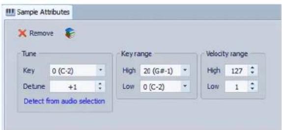 STEINBERG Wavelab Elements 8 - Fenêtre Attributes des Échantillons - 1