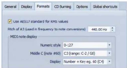 STEINBERG Wavelab Elements 8 - Onglet Formats - 1