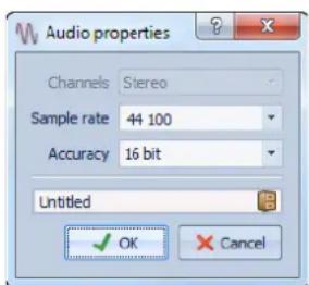 STEINBERG Wavelab Elements 8 - Boîte de dialogue Propriétés audio - 1
