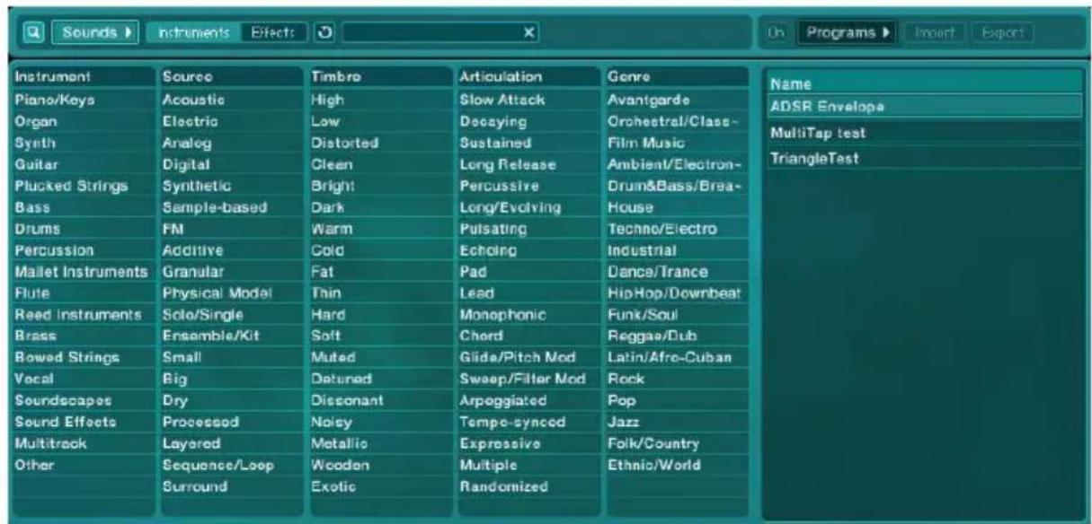 NATIVE INSTRUMENTS Absynth 4 - Recherche et chargement des sons avec l'explorateur - 1