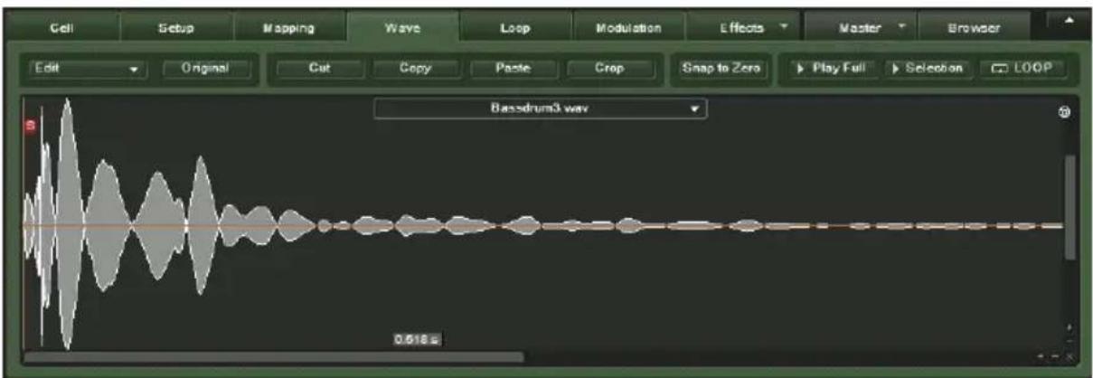 NATIVE INSTRUMENTS Battery 3 - L'onglet Wave - 1