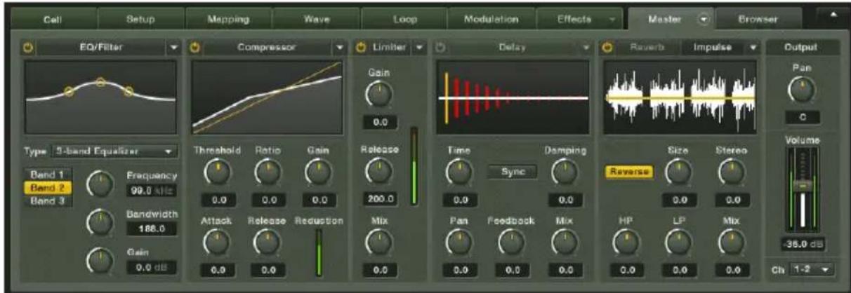 NATIVE INSTRUMENTS Battery 3 - L'onglet Master - 1