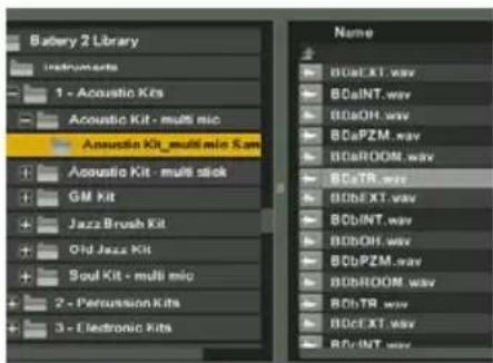 NATIVE INSTRUMENTS Battery 3 - Panneau des fichier - 2