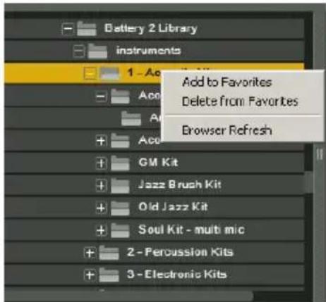 NATIVE INSTRUMENTS Battery 3 - Panneau des dossiers - 2