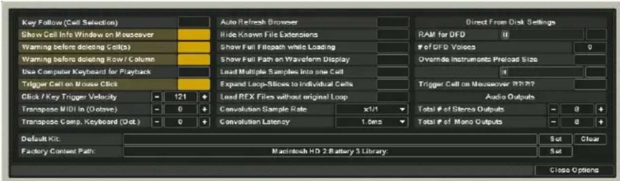NATIVE INSTRUMENTS Battery 3 - Options - 1