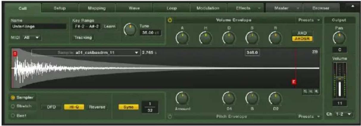NATIVE INSTRUMENTS Battery 3 - L'onglet Cell - 1