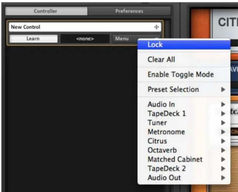 NATIVE INSTRUMENTS Guitar Rig 5 - Asignación de functions mediante el menu - 1