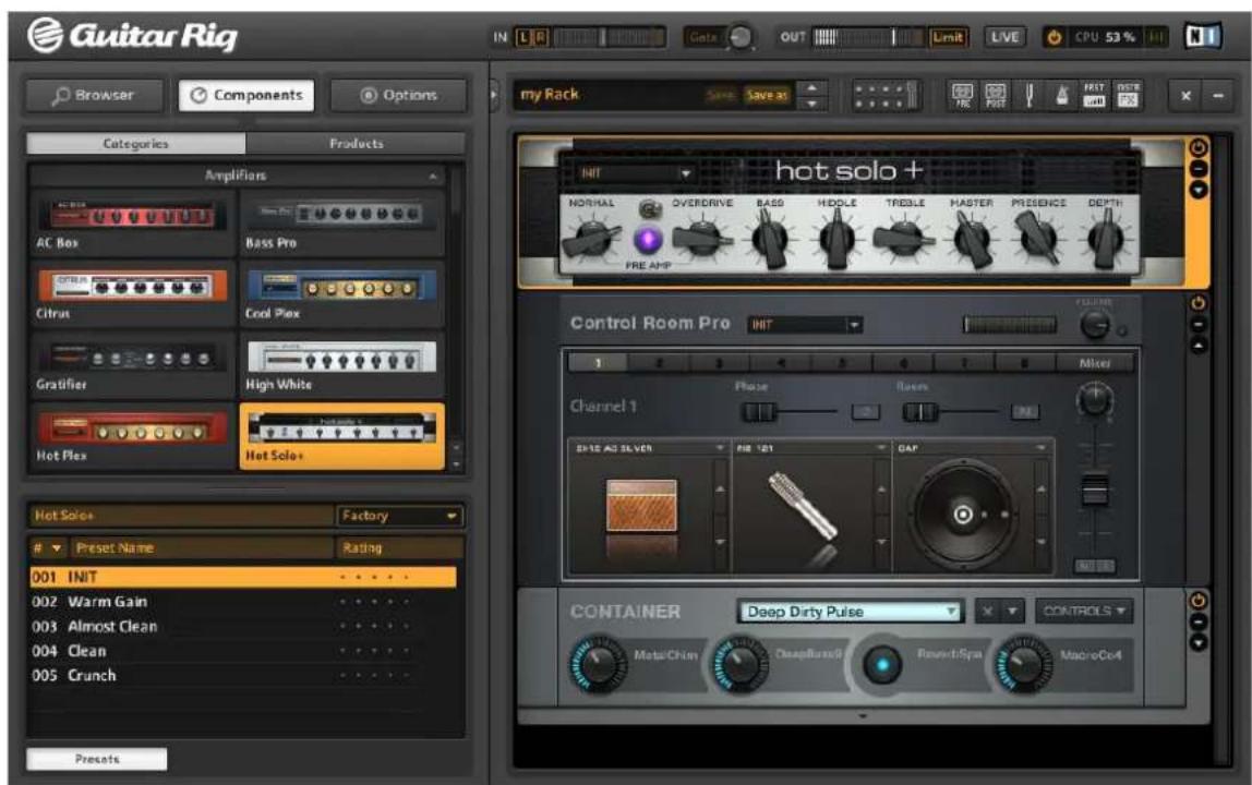 NATIVE INSTRUMENTS Guitar Rig 5 - Interfaz de usuario - 1