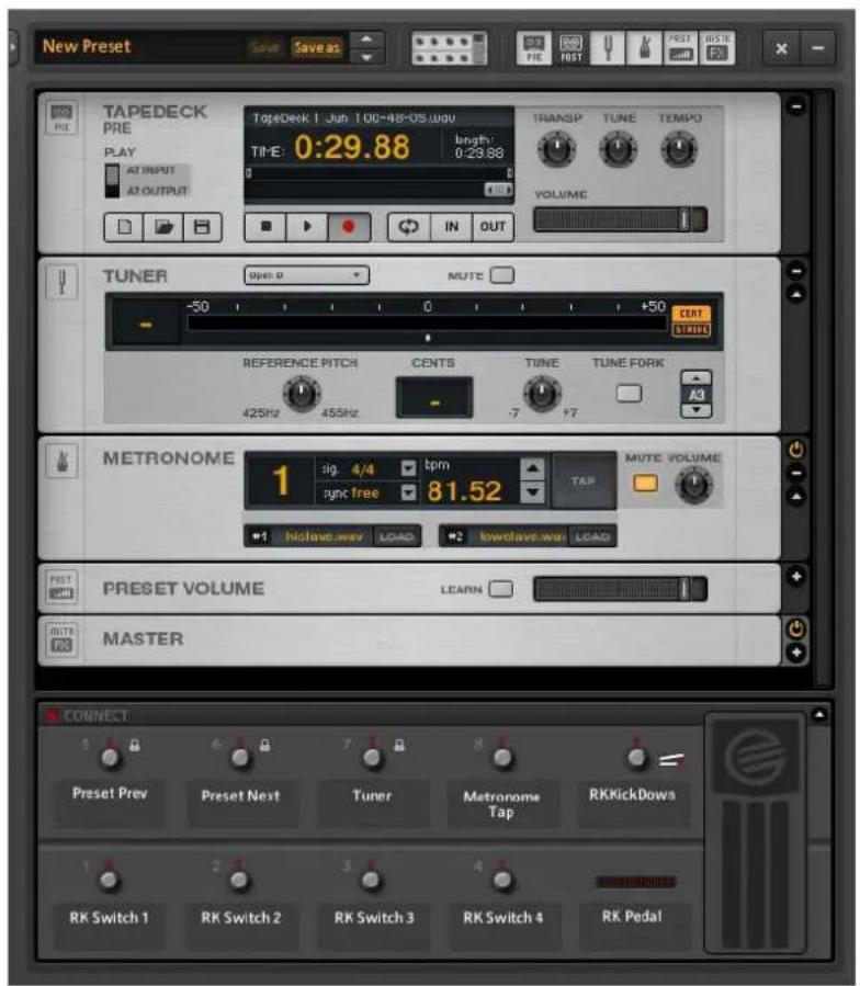 NATIVE INSTRUMENTS Guitar Rig 5 - La barra de herramientos y el rack - 1