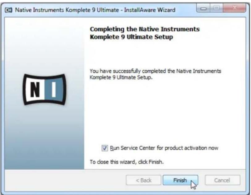 NATIVE INSTRUMENTS Komplete 9 Ultimate - Terminez l'installation - 1
