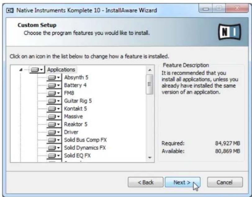 NATIVE INSTRUMENTS Komplete 10 - Sélectionnez les éléments à installer - 1