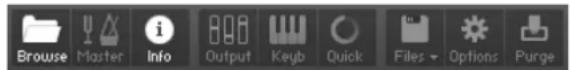 NATIVE INSTRUMENTS Kontakt 5 - Les boutons contrôlant l'interface utilisateur - 1