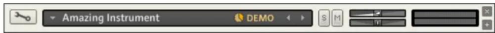 NATIVE INSTRUMENTS Kontakt 5 - L'Instrument Header (minimisé) - 1