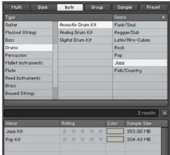 NATIVE INSTRUMENTS Kontakt 5 - Recherche via les Attributes - 2