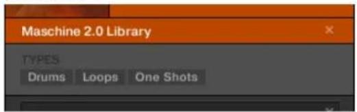 NATIVE INSTRUMENTS Maschine 2.0 MK1 - Tags (attributs) pour les Projects, Groups, Sounds et Samples : les 3 niveaux « Type » - 1