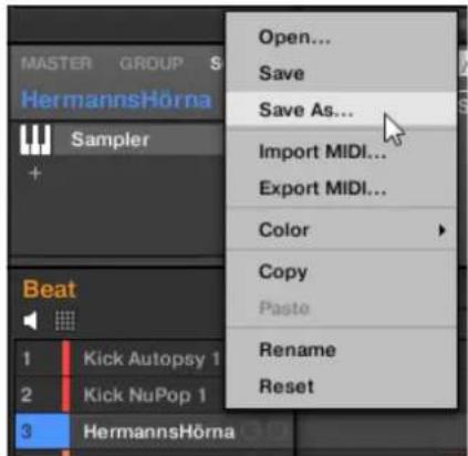 NATIVE INSTRUMENTS Maschine 2.0 MK1 - Sauvegarder un Sound modifié en tant que nouveau Sound - 1