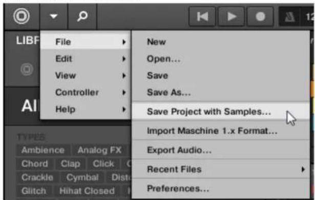 NATIVE INSTRUMENTS Maschine 2.0 MK2 - Sauvegarder un Project avec ses Samples - 1