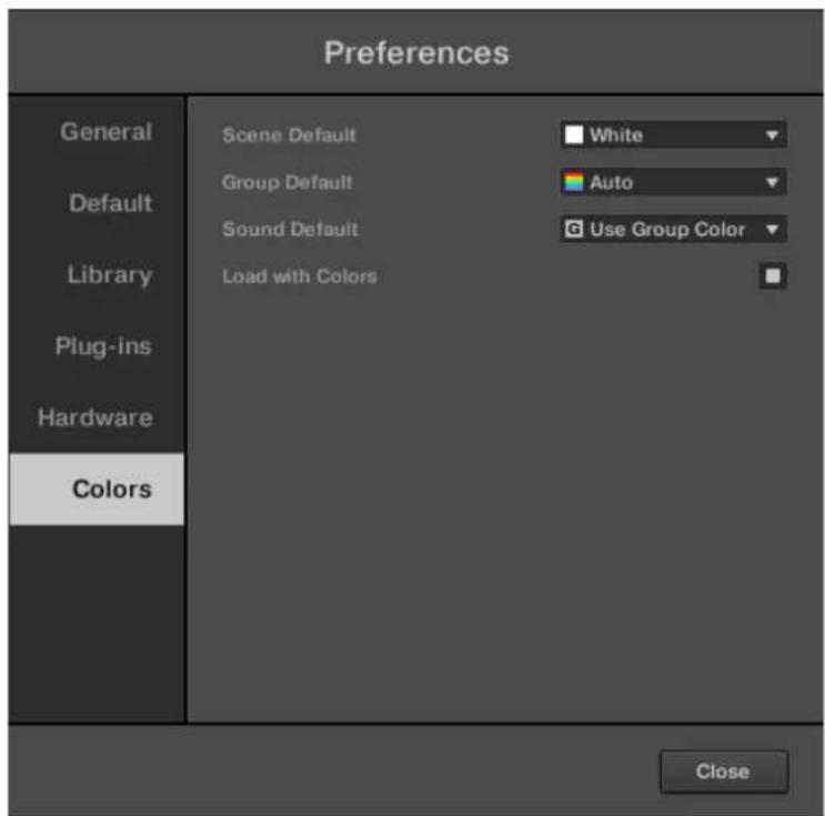 NATIVE INSTRUMENTS Maschine 2.0 MK2 - Preferences – Page Colors - 1