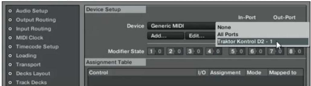 NATIVE INSTRUMENTS Traktor Kontrol D2 - Assigner des messages MIDI - 2