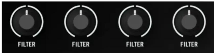 NATIVE INSTRUMENTS Traktor Kontrol F1 - Curseurs Filter - 1