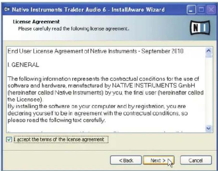 NATIVE INSTRUMENTS Traktor Audio 6 - Installer TRAKTOR AUDIO 6 sur Windows XP/Vista - 2