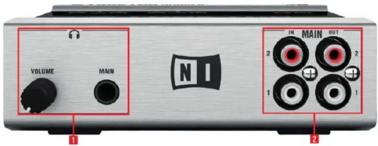 NATIVE INSTRUMENTS Traktor Audio 6 - Panneau avant - 1