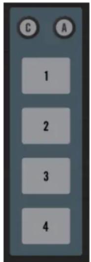 NATIVE INSTRUMENTS Traktor Kontrol Z2 - Boutons Cue/Sample Trigger (1-4) - 1