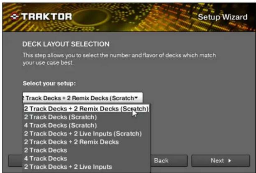 NATIVE INSTRUMENTS Traktor Scratch A10 - Sélectionnez une configuration de Decks - 1
