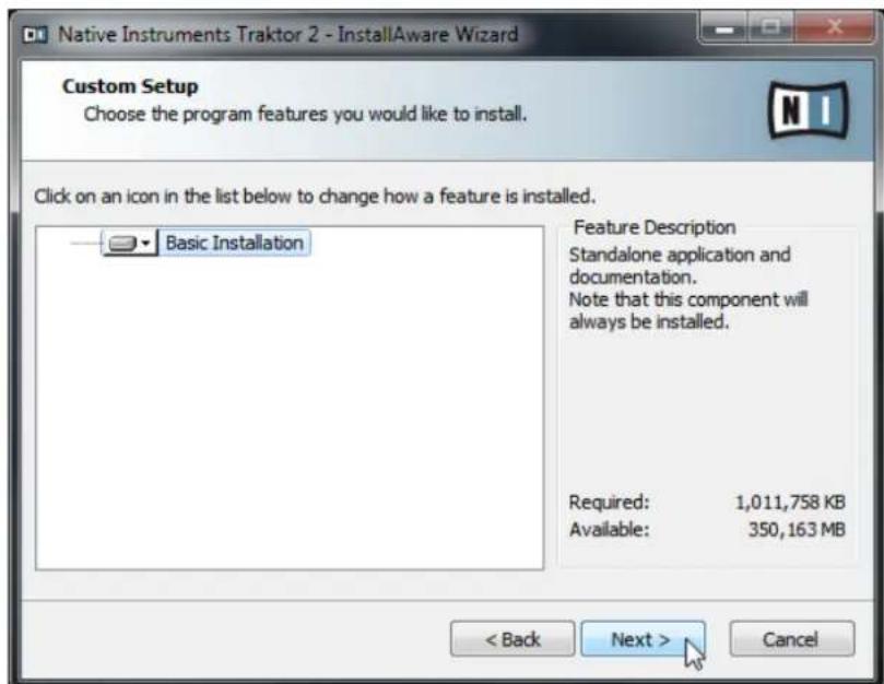 NATIVE INSTRUMENTS Traktor Scratch A10 - Confirmez les composants à installer - 1