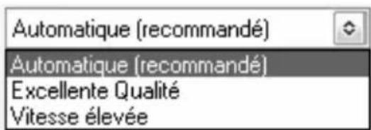 Automatique (recommandé) Automatique (recommandé) Excellente Qualité Vitesse élevée