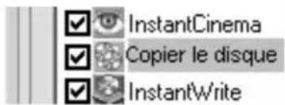 InstantCinema Copier le disque InstantWrite
