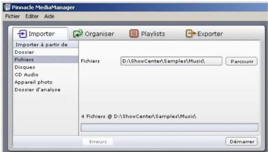 Avid MediaManager - Importer - Fichiers - 1
