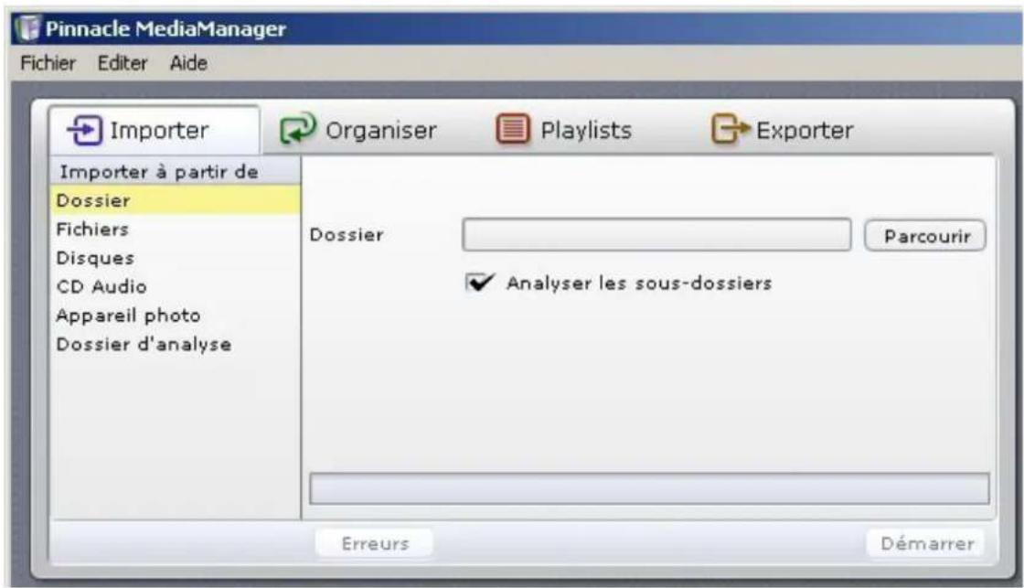 Avid MediaManager - Onglet Importer - Présentation - 1