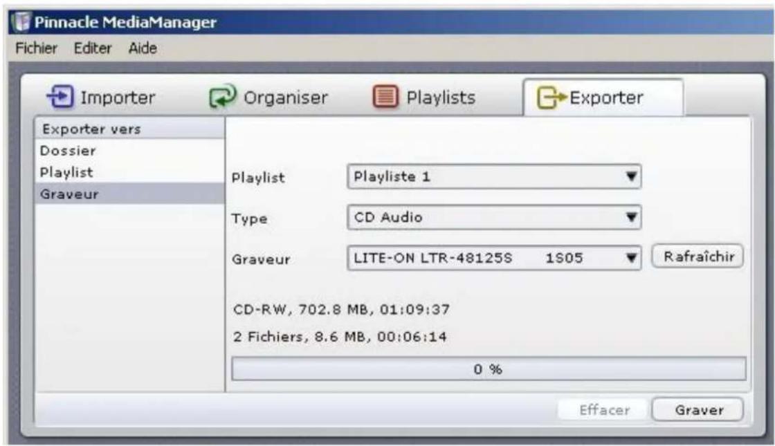 Avid MediaManager - Exporter vers un graveur - 1