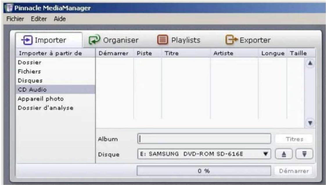 Avid MediaManager - Importer - CD audio - 2