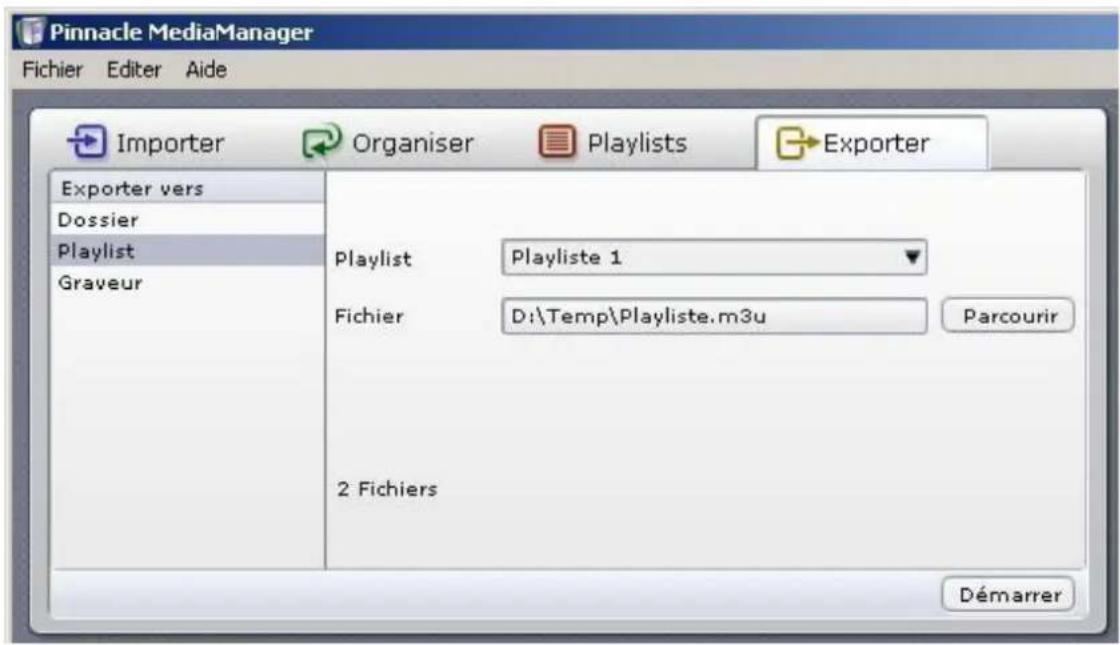 Avid MediaManager - Exporter vers une playlist Winamp - 1