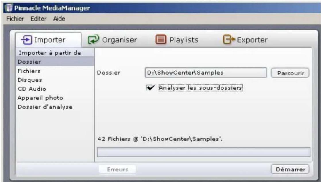 Avid MediaManager - Importer - Dossier - 1