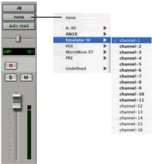Avid Pro Tools 7.0 - Pour assigner une piste MIDI (et toutes ses régions) à un canal de périphérique MIDI donné : - 2
