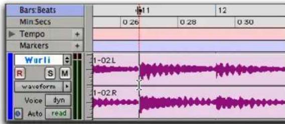 Avid Pro Tools 7.0 - Pour positionner le curseur à l'alde du sélecteur : - 1