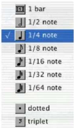 Avid Pro Tools 7.0 - Pour sélectionner une durée de note personnalisée : - 2
