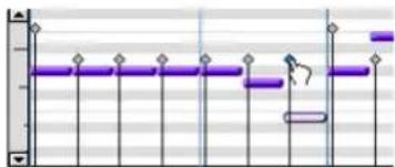 Avid Pro Tools 7.0 - Pour modifier la vélocité MIDI : - 1