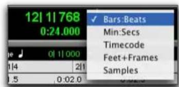 Avid Pro Tools 7.0 - Pour définir l'échelle de temps du compteur secondaire : - 1